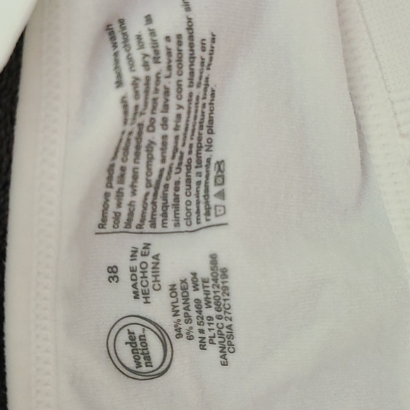 * (2) Wonder Nation White Bras (one size 36 and one size 38) - Picture 3 of 3